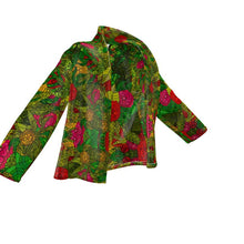 Load image into Gallery viewer, Hand Drawn Floral Seamless Pattern Wrap Blazer by The Photo Access
