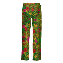 将图片加载到图库查看器，Hand Drawn Floral Seamless Pattern Mens Silk Pajama Bottoms by The Photo Access
