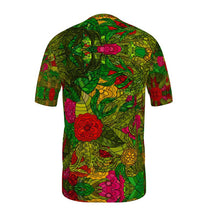 गैलरी व्यूवर में इमेज लोड करें, Hand Drawn Floral Seamless Pattern Slim Fit Mens T-Shirt by The Photo Access
