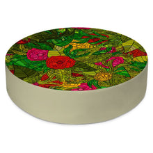 Load image into Gallery viewer, Hand Drawn Floral Seamless Pattern Round Floor Cushions by The Photo Access
