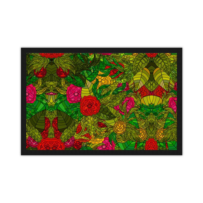 Hand Drawn Floral Seamless Pattern Mats by The Photo Access