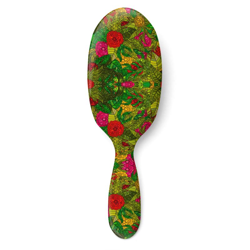 Hand Drawn Floral Seamless Pattern Hairbrush by The Photo Access
