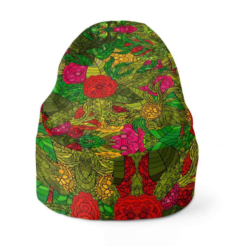 Hand Drawn Floral Seamless Pattern Bean Bag Cover by The Photo Access