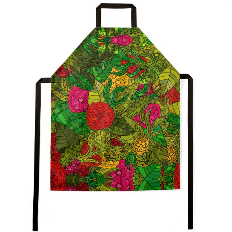 Hand Drawn Floral Seamless Pattern Apron by The Photo Access
