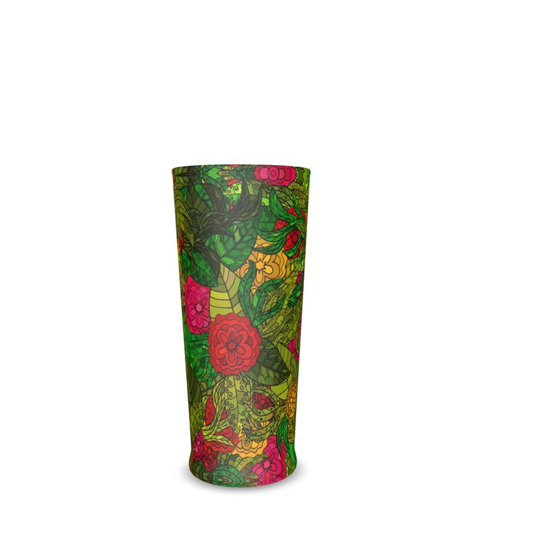 Hand Drawn Floral Seamless Pattern Pint and Half Pint Glass by The Photo Access