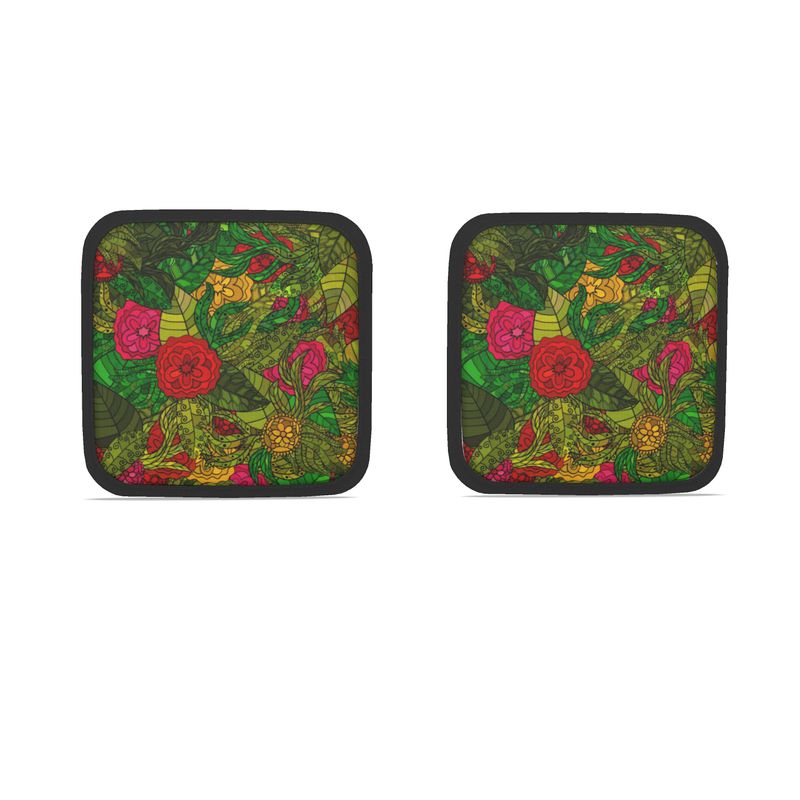 Hand Drawn Floral Seamless Pattern Hot Dish Pads by The Photo Access