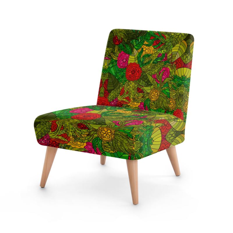 Hand Drawn Floral Seamless Pattern Occasional Chair by The Photo Access