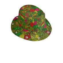 将图片加载到图库查看器，Hand Drawn Floral Seamless Pattern Bucket Hat with Visor by The Photo Access
