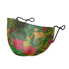 Load image into Gallery viewer, Hand Drawn Floral Seamless Pattern Silk Face Masks by The Photo Access
