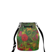 Load image into Gallery viewer, Hand Drawn Floral Seamless Pattern Bucket Bag by The Photo Access
