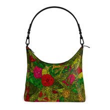 Load image into Gallery viewer, Hand Drawn Floral Seamless Pattern Square Hobo Bag by The Photo Access
