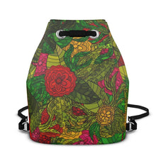Load image into Gallery viewer, Hand Drawn Floral Seamless Pattern Bucket Backpack by The Photo Access
