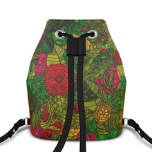 Load image into Gallery viewer, Hand Drawn Floral Seamless Pattern Bucket Backpack by The Photo Access
