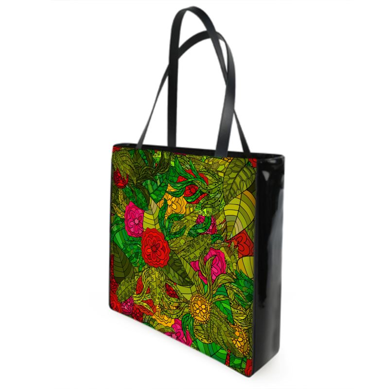 Hand Drawn Floral Seamless Pattern Shopper Bags by The Photo Access