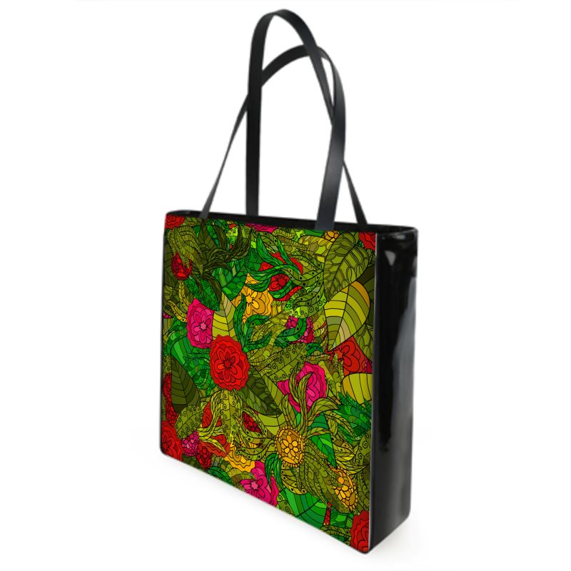 Hand Drawn Floral Seamless Pattern Beach Bag by The Photo Access