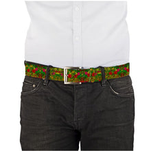 Lade das Bild in den Galerie-Viewer, Hand Drawn Floral Seamless Pattern Leather Belt by The Photo Access
