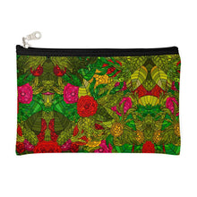 Lade das Bild in den Galerie-Viewer, Hand Drawn Floral Seamless Pattern Zip Top Pouch by The Photo Access
