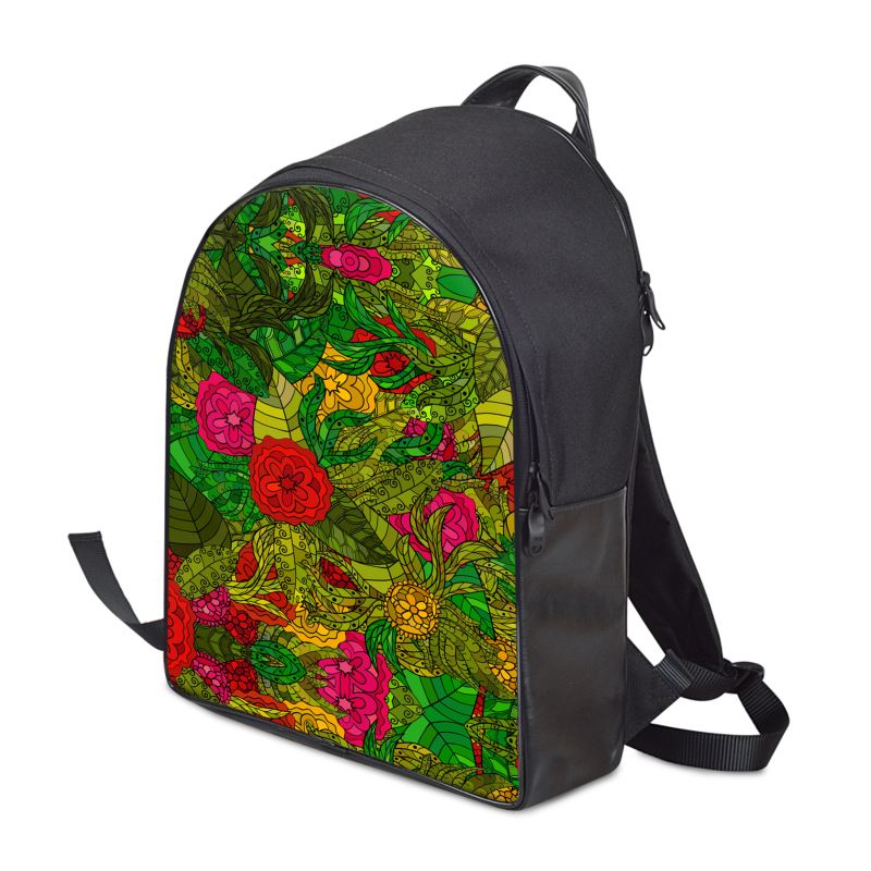 Hand Drawn Floral Seamless Pattern Backpacks by The Photo Access