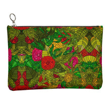 Load image into Gallery viewer, Hand Drawn Floral Seamless Pattern Leather Clutch Bag by The Photo Access
