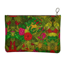 Load image into Gallery viewer, Hand Drawn Floral Seamless Pattern Leather Clutch Bag by The Photo Access
