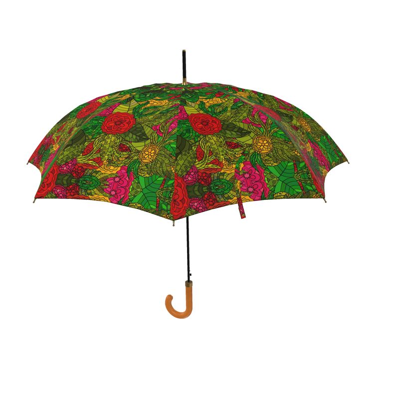 Hand Drawn Floral Seamless Pattern Umbrella by The Photo Access