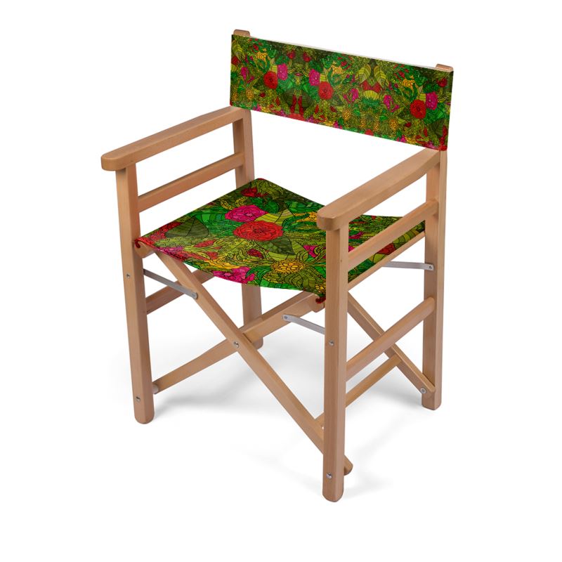 Hand Drawn Floral Seamless Pattern Directors Chair by The Photo Access