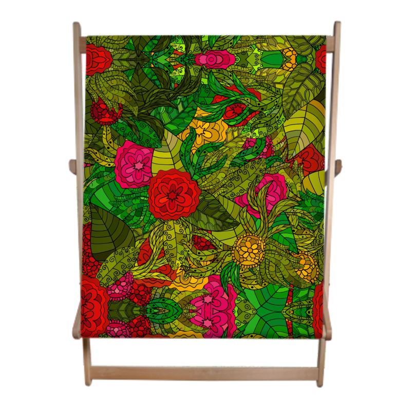 Hand Drawn Floral Seamless Pattern Double Deckchair by The Photo Access