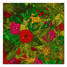 Load image into Gallery viewer, Hand Drawn Floral Seamless Pattern Pocket Square by The Photo Access
