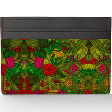 Load image into Gallery viewer, Hand Drawn Floral Seamless Pattern Leather Card Holder by The Photo Access
