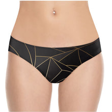 Lade das Bild in den Galerie-Viewer, Abstract Black Polygon with Gold Line Custom Underwear by The Photo Access
