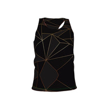 Cargar imagen en el visor de la galería, Abstract Black Polygon with Gold Line Mens Regular Fit Tank Top by The Photo Access
