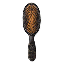 Load image into Gallery viewer, Abstract Black Polygon with Gold Line Hairbrush by The Photo Access
