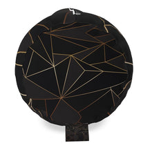 Lade das Bild in den Galerie-Viewer, Abstract Black Polygon with Gold Line Big Bolster Cushion by The Photo Access
