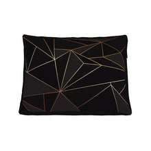 Load image into Gallery viewer, Abstract Black Polygon with Gold Line Dog Pet Bed by The Photo Access
