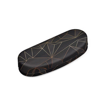 Load image into Gallery viewer, Abstract Black Polygon with Gold Line Hard Glasses Case by The Photo Access
