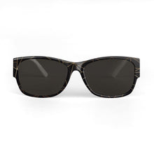 Load image into Gallery viewer, Abstract Black Polygon with Gold Line Sunglasses by The Photo Access

