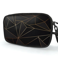 Load image into Gallery viewer, Abstract Black Polygon with Gold Line Camera Bag by The Photo Access
