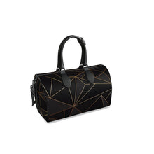 将图片加载到图库查看器，Abstract Black Polygon with Gold Line Duffle Bag by The Photo Access
