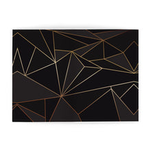 Cargar imagen en el visor de la galería, Abstract Black Polygon with Gold Line Travel Passport Cover by The Photo Access
