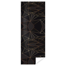 Load image into Gallery viewer, Abstract Black Polygon with Gold Line Gift Wrap by The Photo Access
