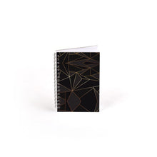 Load image into Gallery viewer, Abstract Black Polygon with Gold Line Spiral Notebook by The Photo Access
