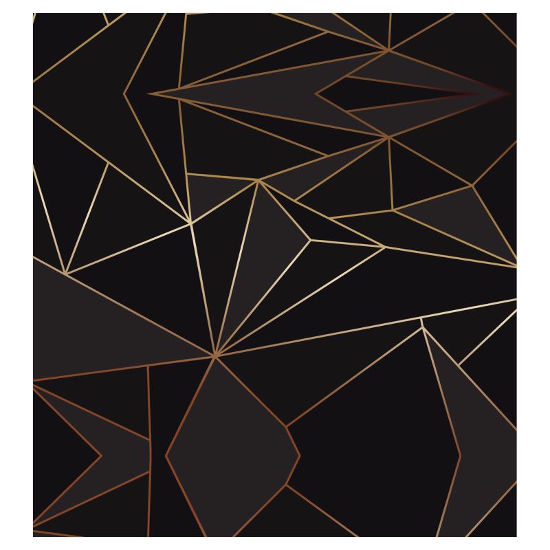 Abstract Black Polygon with Gold Line Gaming Mats by The Photo Access