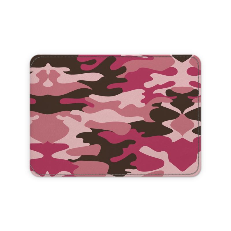 Pink Camouflage Leather Card Case by The Photo Access