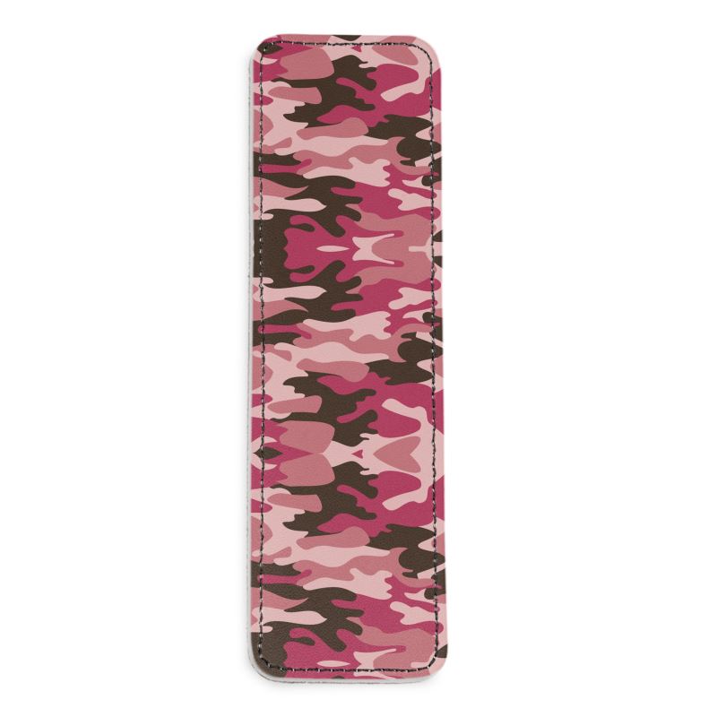 Pink Camouflage Leather Bookmarks by The Photo Access
