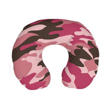 Load image into Gallery viewer, Pink Camouflage Travel Neck Pillow by The Photo Access
