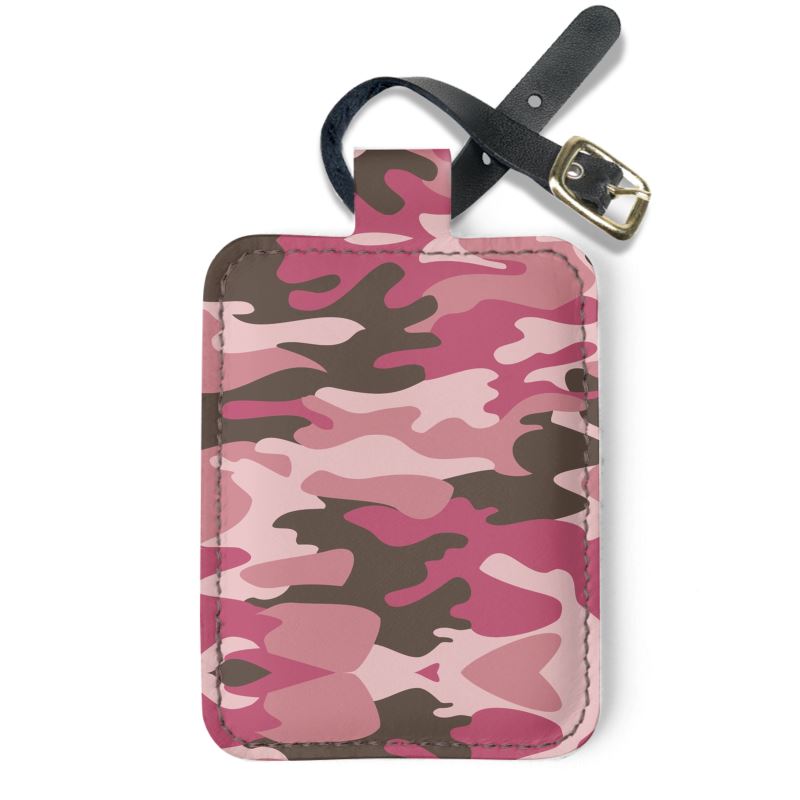 Pink Camouflage Luggage Tags by The Photo Access