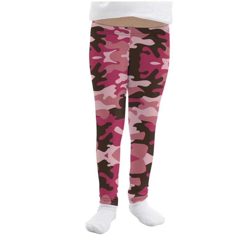 Pink Camouflage Kids Leggings by The Photo Access