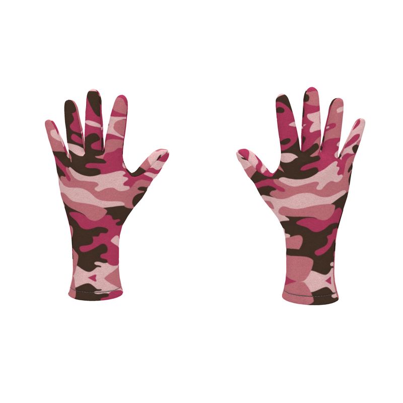 Pink Camouflage Fleece Gloves by The Photo Access