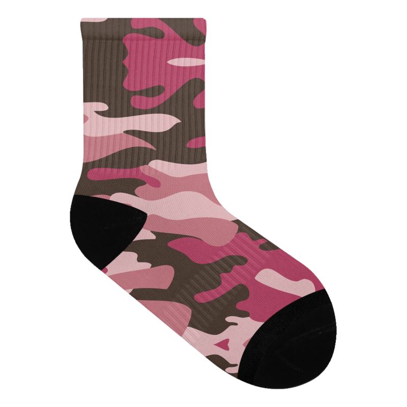 Pink Camouflage Socks by The Photo Access