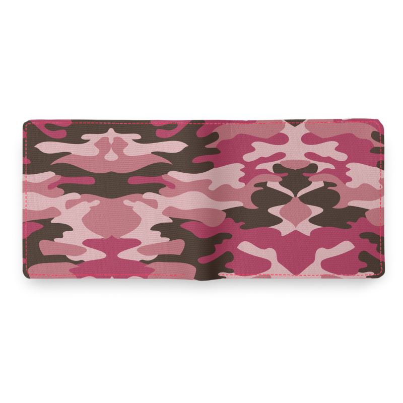 Pink Camouflage Mens Personalized Wallet by The Photo Access